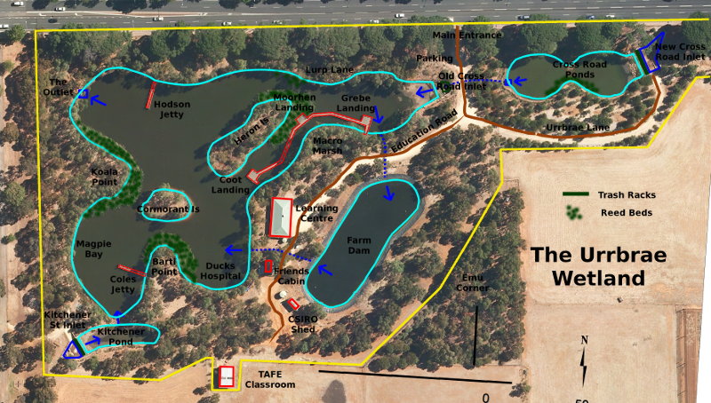 Urrbrae Wetland Map with Background
